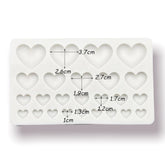Molde Silicona Placa Corazones x 25
